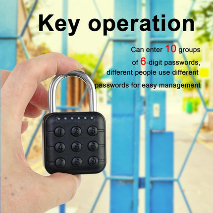 6-digit Smart Padlock Digital Combination Padlock, Combination Padlock With App Unlock