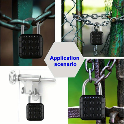 6-digit Smart Padlock Digital Combination Padlock, Combination Padlock With App Unlock