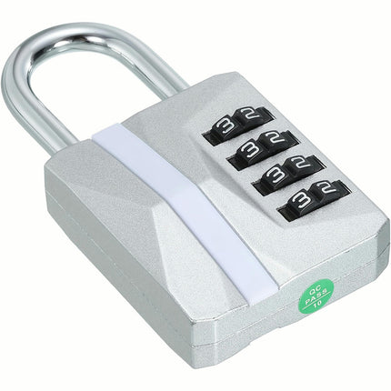 Combination Padlock, 4 Digit Combination Lock Outdoor Locker Lock For Locker, Shed, Fence,Garage