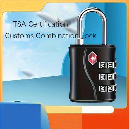 TSA Luggage Locks (2 Pack)-3 Digit Combination Steel Padlocks-Lock For Suitcases & Baggage