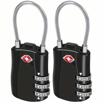 (2 Packs) TSA Approved Luggage Combination Locks, Combination Padlock For Travel Bag, Suit Case