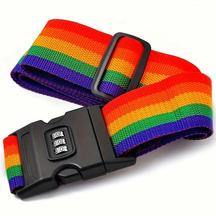 2 pcs, Adjustable Travel Luggage Strap With Combination Lock, Multiple colors available