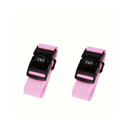 2 pcs, Adjustable Travel Luggage Strap With Combination Lock, Multiple colors available