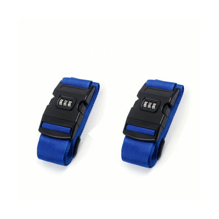 2 pcs, Adjustable Travel Luggage Strap With Combination Lock, Multiple colors available