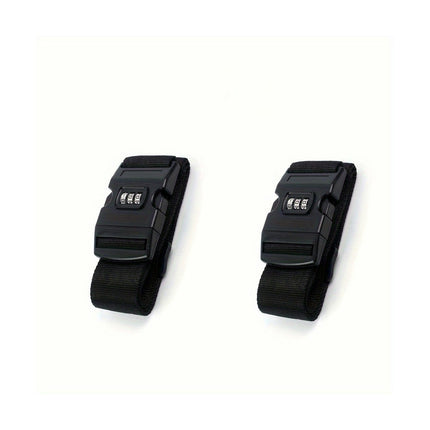 2 pcs, Adjustable Travel Luggage Strap With Combination Lock, Multiple colors available