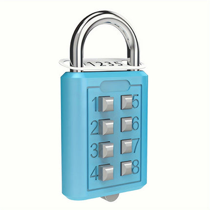 2pcs 8-Digit Combination Padlocks Weatherproof for Travel Luggage, Lockers, Cabinets & Toolboxes