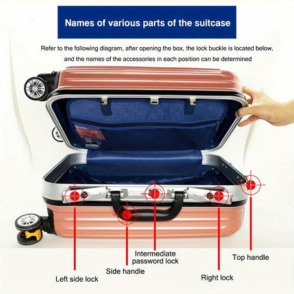 Anti-Theft Suitcase Lock-Durable Plastic & Metal,Travel Luggage Buckle for Secure Baggage