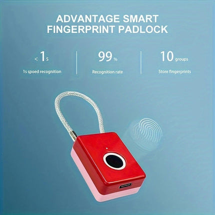 1PCS Fingerprint Lock Dormitory Lock, Luggage Lock, Student Lock, Luggage Lock,Cute Password Lock