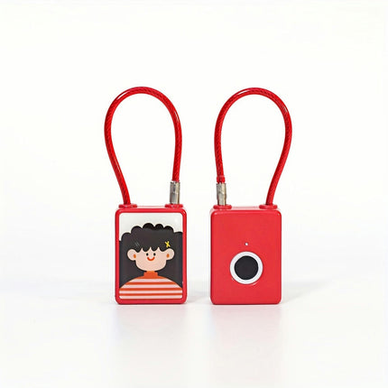 1PCS Fingerprint Lock Dormitory Lock, Luggage Lock, Student Lock, Luggage Lock,Cute Password Lock