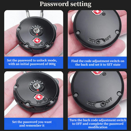 Compact Digital Password Luggage Lock-Perfect For Travel, Business Trips & Home Use