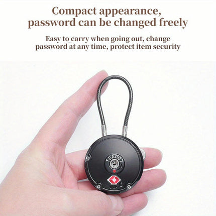 Compact Digital Password Luggage Lock-Perfect For Travel, Business Trips & Home Use