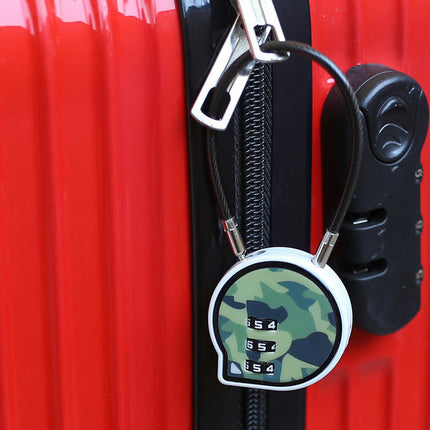 Bubble Design Combination Padlocks for Backpack, Suitcase, and Cabinet -Wire Cable