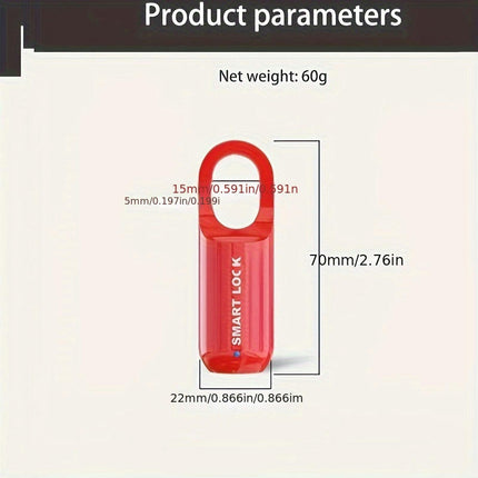 Fingerprint Padlock, Smart Keyless Biometric Metal Lock with Rechargeable Battery