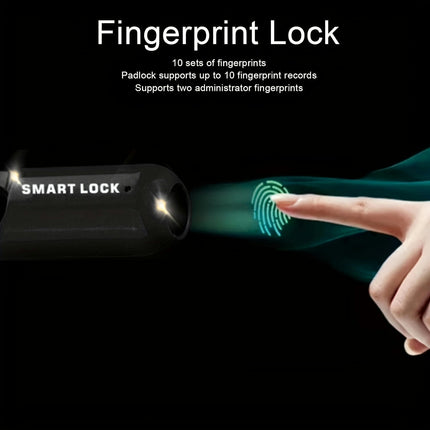 Fingerprint Padlock, Smart Keyless Biometric Metal Lock with Rechargeable Battery