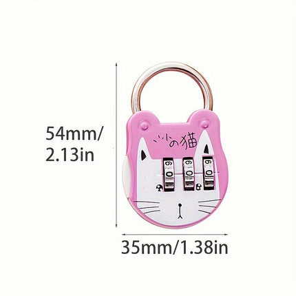 Stainless Steel 3-Digit Combination Lock Durable Anti-Theft Mini Padlock