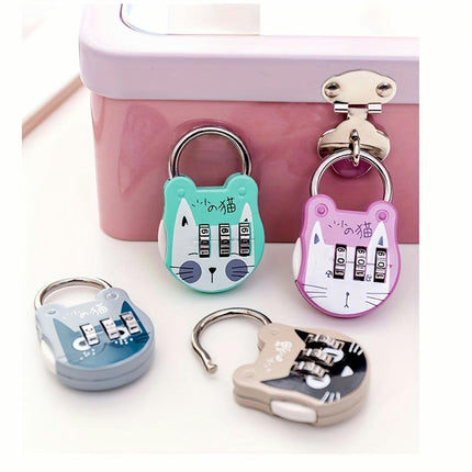 Stainless Steel 3-Digit Combination Lock Durable Anti-Theft Mini Padlock