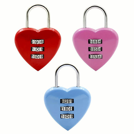 Heart Lock Password Lock Case Bag Password Lock Mini Backpack Password Lock Luggage Password Lock