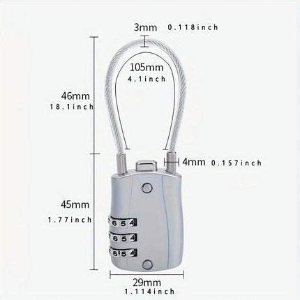 Compact Zinc Alloy Combination Lock-Waterproof & Rust-Resistant for Outdoor, Home, Gym Locker