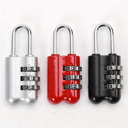 Aluminum Alloy Combination Padlock - 3-Digit Mini Security Lock Triple-Digit Combo Lock