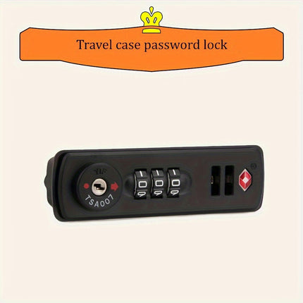 TSA-Approved Travel Security Password Luggage Accessory, Metal Combination Suitcase Closure System