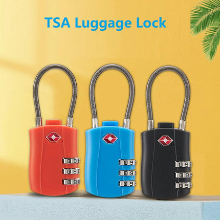 TSA Approved 3 Digit Combination Luggage Locks- Padlocks for Suitcase, Backpack, Locker