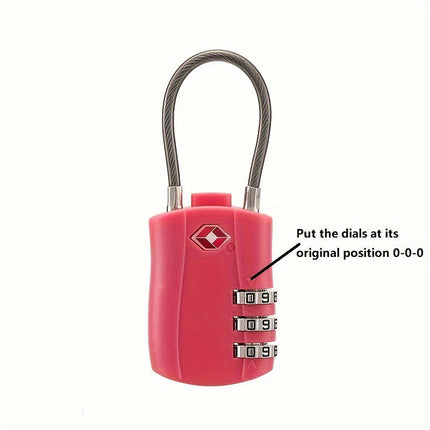 TSA Approved 3 Digit Combination Luggage Locks- Padlocks for Suitcase, Backpack, Locker