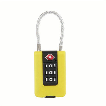 TSA-Approved 3-Digit Combination Lock Easy Password Customization for Travel & Security