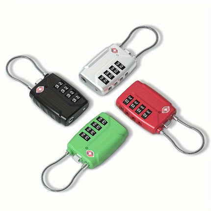 1pc Combination Lock, 4-digit Lockbox Lock TSA Lock Combination Padlock, Combo Lock, Padlock