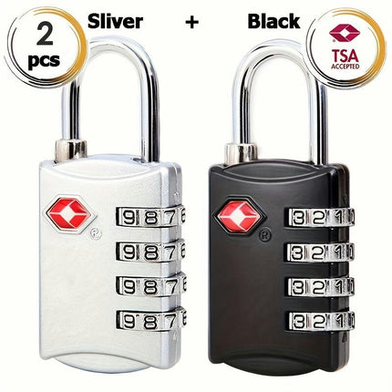 2pcs Luggage Lock Padlocks, Door Lock, Travel Supplies, Travel Code Lock, Luggage Bag Lock