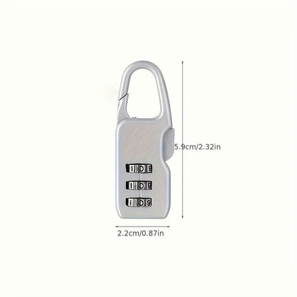 Combination Padlocks Resettable Code, Travel Luggage Lock Portable Anti-Theft Padlock