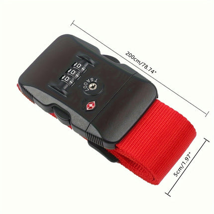 1pc Lock Luggage Strap TSA Password Adjustable Travel Luggage Strap Travel Belts for Suitcases