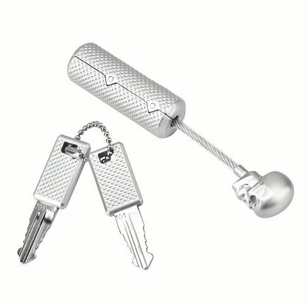 TSA Approved Travel Luggage Security Lock with Zinc Alloy Padlock and Braided Steel Cable