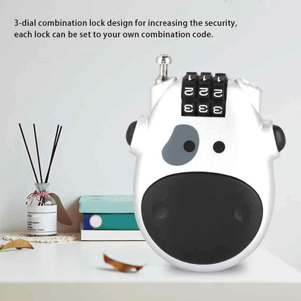 Combination Lock Cable Lock Padlock with 3 Digit Numeric Code Customized Safety Lock for Suitcase