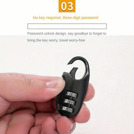 2pcs Cute & Lightweight Mini Password Locks for Dorms, School Cabinets & Suitcases