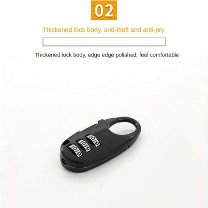 2pcs Cute & Lightweight Mini Password Locks for Dorms, School Cabinets & Suitcases