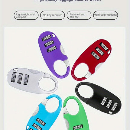 2pcs Cute & Lightweight Mini Password Locks for Dorms, School Cabinets & Suitcases