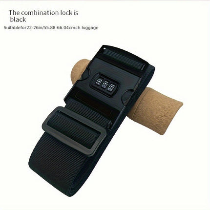 Durable Luggage Strap with Combination Lock - Anti-Theft, Adjustable Belt for Business & Travel