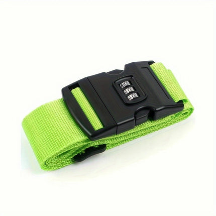 Durable Luggage Strap with Combination Lock - Anti-Theft, Adjustable Belt for Business & Travel