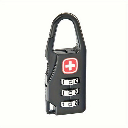 Compact Metal Luggage Lock - 3-Digit Combination Padlock for Bags, Cabinets & Locker Security