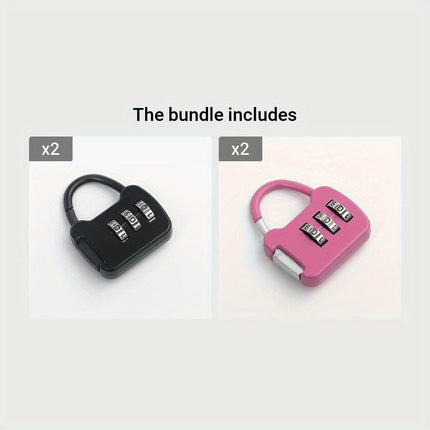 Mini Password Padlock Luggage Case Password Lock Student Cabinet Lock Backpack Zipper Lock