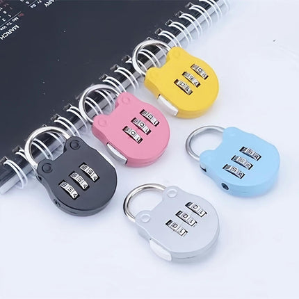 5-Pack Mini Combination Padlocks, Portable Travel Security Locks with Resettable 3-Digit Password