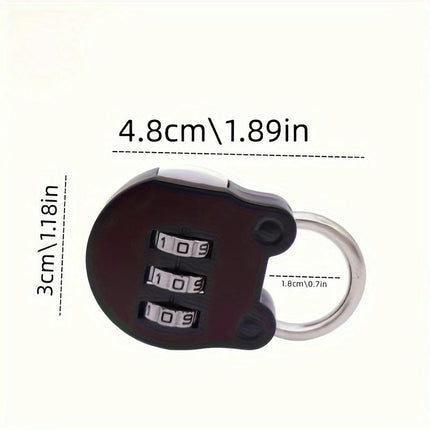 5-Pack Mini Combination Padlocks, Portable Travel Security Locks with Resettable 3-Digit Password