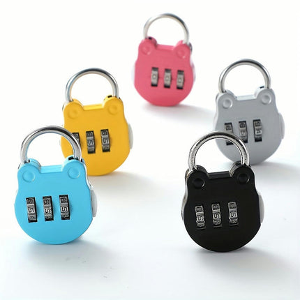 5-Pack Mini Combination Padlocks, Portable Travel Security Locks with Resettable 3-Digit Password