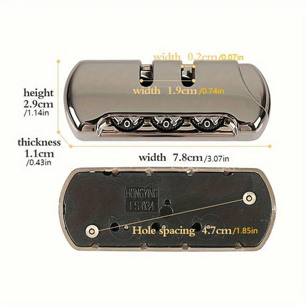 2pc Combination Lock for Luggage, Travel Suitcase Plastic Fixed Lock with Pull Tab