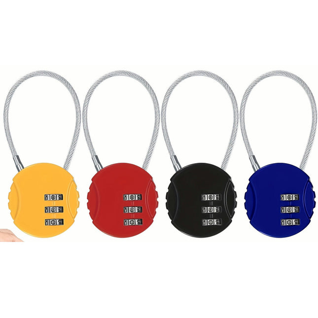 2pcs/3pcs/4pcs Combination Padlocks, Small Padlock With 3 Digit Combination Security Padlocks