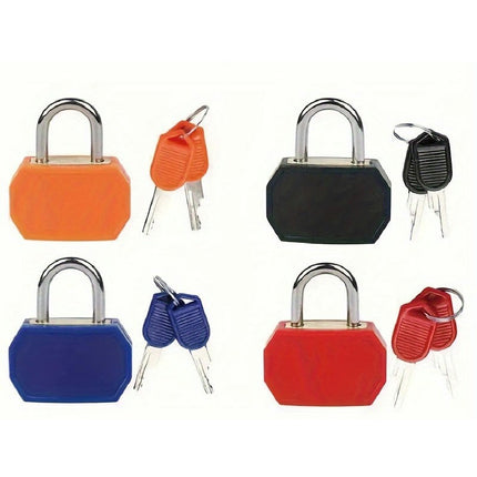 4-Pack Keyed Padlocks with Solid Brass Cylinder, Mini Luggage Locks with Keys