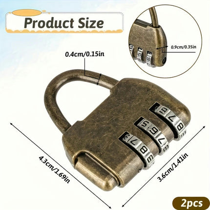 Retro Combination Lock Code Lock Creative Handbag Shape Padlock For Jewelry Box Gift Box