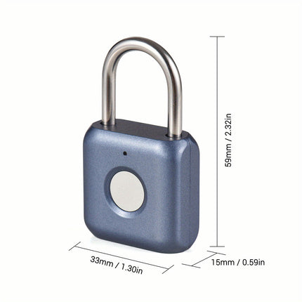 Fingerprint Padlock, Smart Padlock Keyless Fingerprint Lock for LockerLuggage Backpack