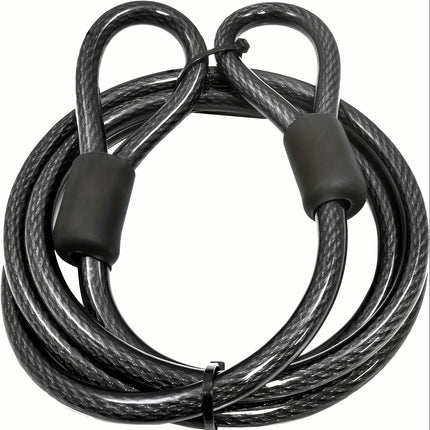 Heavy Duty Security Cable, Braided Steel With Sealed Looped Ends, Bicycle Cable Lock