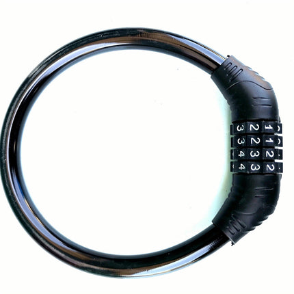 Bike Combination Cable Lockwith a 4-Digit Resettable - Ideal for Road, Mountain, and Motorcycles